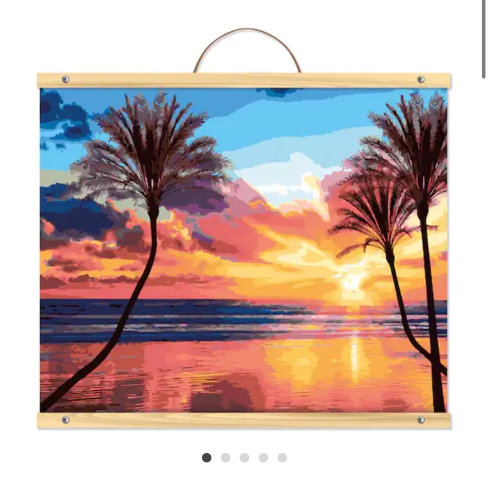 Unopened sunset paint by number